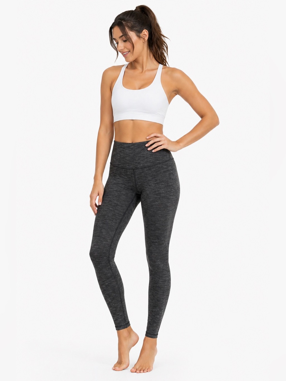 Lululemon Align Style Leggings Gray Heather High Rise Yoga Pants Size XS 4